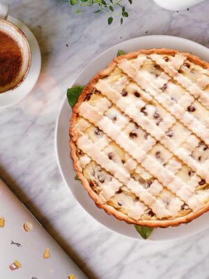 Crostata di Ricotta di Pecora e Cioccolata (Consigliate 12 Fette)